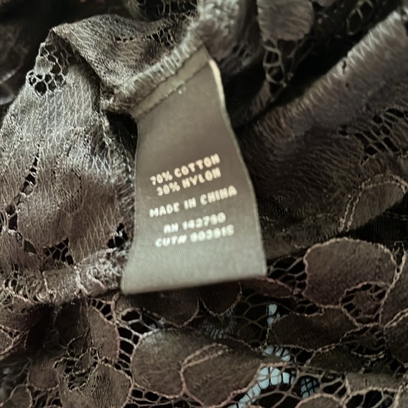 BCBG MaxAzria black lace button down shirt - Picture 11 of 11